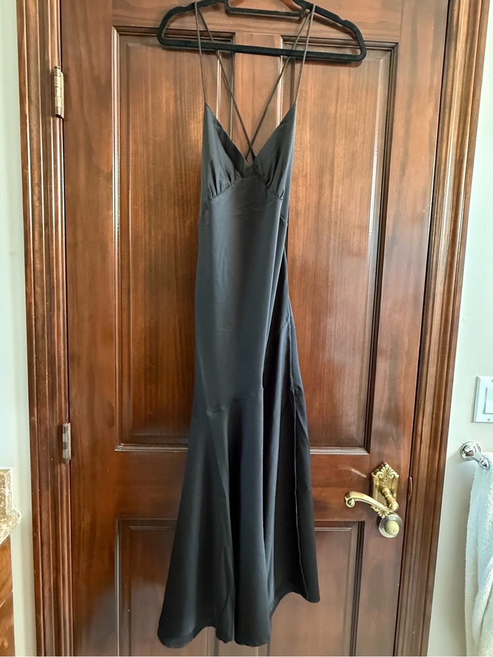 Banana Republic Black Midi Slip Dress